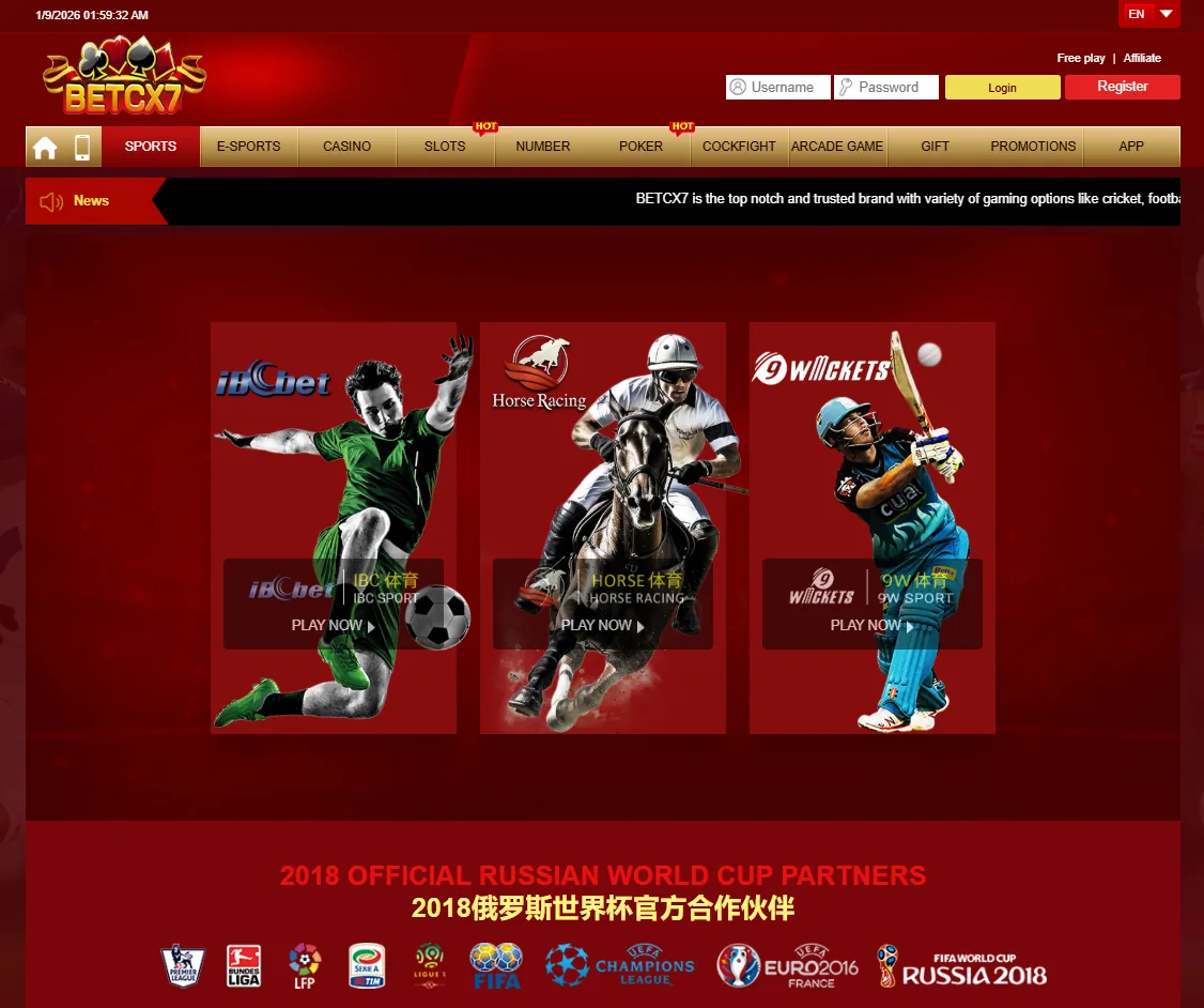 BetCX7 sports providers